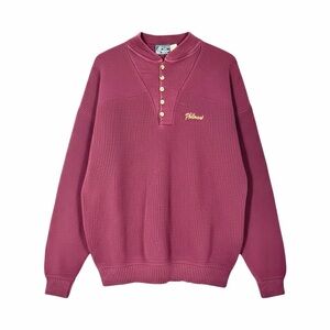 Peconic Bay Traders Vintage Philmont Scout Ranch Henley Sweater Magenta XX-Large